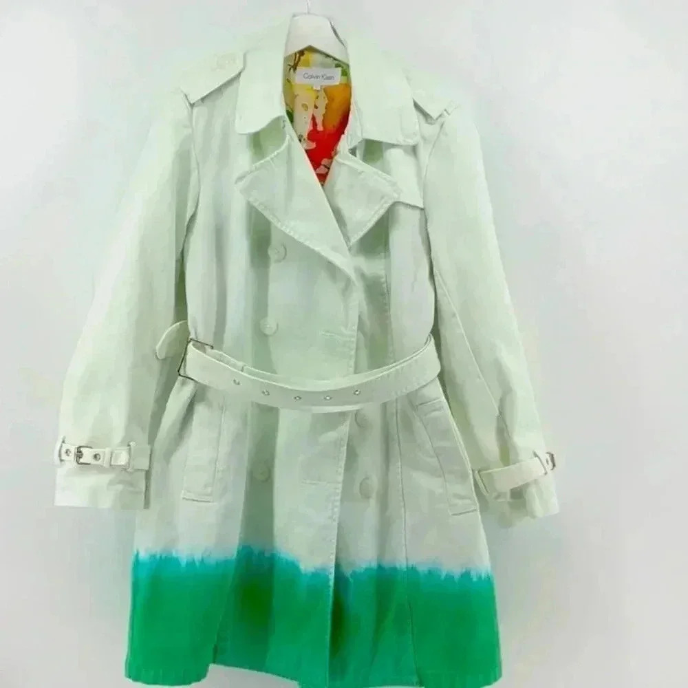 CALVIN KLEIN DENIM LONG TRENCH COAT